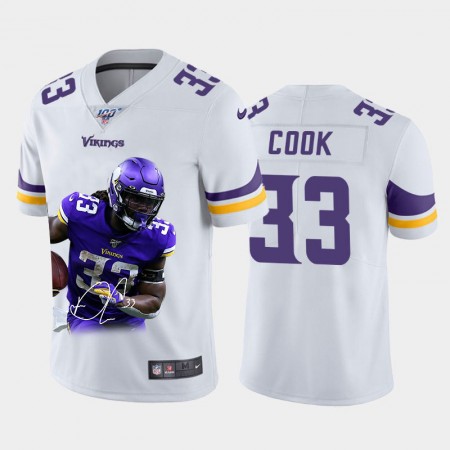 Herren Minnesota Vikings Trikot Dalvin Cook 33 Special Signature 100th Season Vapor Limited
